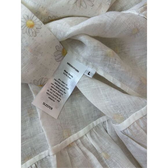 NWT Sleeper Marseille mini dress linen daisy, Large $270 - Picture 10 of 10